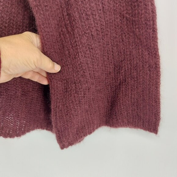 Naadam Mohair Wool Flare Sleeve Turtleneck Sweater Size Small Oversized - Picture 5 of 6